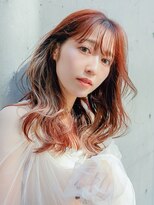 シオン(shion)&nbsp;フェミニンロングウェーブミディアムメルティカラー_F0252