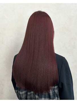 クム 横浜(qumu) 【qumu MARIKO】ワインレッド×ブリーチなしダブルカラー