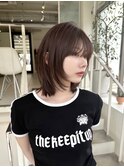ハッシュカット/レイヤーカット/ウルフカット/ショコラブラウン