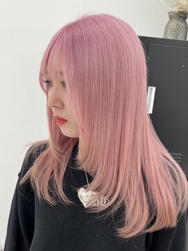 ラルガ 黒崎(Raruga) ハイライトカラーミルクティーベージュレイヤーカット