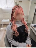 波ウェーブ　波巻き　サイド編み込み