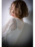 □ハイトーンカラーオレンジベージュミニボブ415浦和20代30代