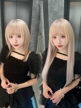 <シールエクステ&ダブルカラー>×高技術*[立川駅/ケアブリーチ/ハイライト/バレイヤージュ/ケアブリーチ]