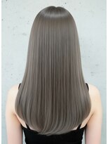 ファイン 美容室 深川店(FINE)&nbsp;髪質改善韓国風ストレート艶髪ショートボブグレージュ