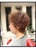 カット＋ノンシリコンパーマ（スパイラル）＆（平巻きパーマ）