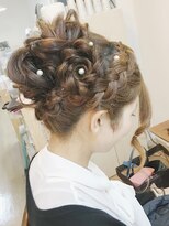 ロカット サロン(Roquat Salon)&nbsp;お花カールアップアレンジ【ヘアメイク　袴着付け/立川南/立川】