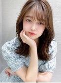 【Silk-lei吉祥寺】韓国,エアリーミディの外ハネピンクベージュ