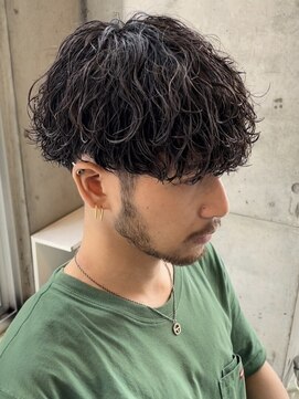 フィフス 栄(fifth) 波巻きスパイラルパーマツーブロックメンズマッシュ栄