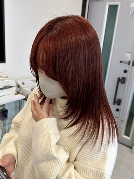 ロエン 西岡崎店(ROEN) ビビットレッド【ブリーチなしWカラー】
