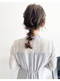 結婚式お呼ばれタマネギ金粉アレンジ