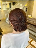 結婚式ヘアアレンジ×上品シニヨン