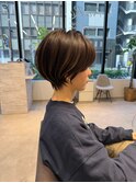 大人ショートボブ丸みショートカットマッシュショート北千住