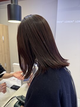 ローレンジウ(LOREN JU) 透明感髪質改善ベージュダブルカラーミルクティーグレージュ