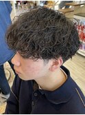 波巻きスパイラルパーマメンズマッシュパーマツイストパーマ