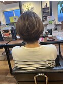 ハイライトなショートボブ 【髪質改善／縮毛矯正/ショートカット