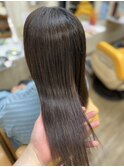 赤みを消したツヤベージュ◎美髪矯正×髪質改善カラー