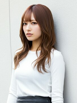 ファクトリーファイブ(Factory5) 小顔レイヤーロングベージュ20代30代40代くびれミディ韓国ヘア