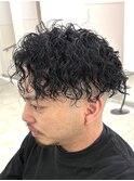ツイストスパイラルパーマ/刈り上げメンズ/フェードカット