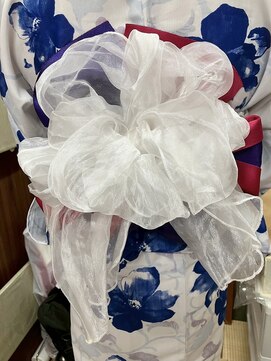 トータルビューティーサロンカワニシ 花火大会やイベントに★浴衣着付バックスタイル