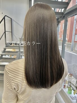 ヘアー アイス 御器所本店(HAIR ICI) 20代30代髪質改善カラー透明感ミルクティーベージュ秋カラー