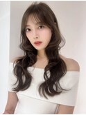 顔周りレイヤーフェイスフレーミングロング前髪カット_F21060