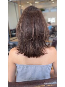 コート 表参道(Cote) 美髪レイヤーカット/チャコールグレー/くびれミディアムレイヤー