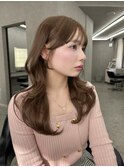 市野瀬裕奈/ブラウンカラー/ダブルカラー/前髪顔周りカット/博多