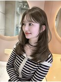 ▲顔まわりミディアムレイヤー胸上haruhi