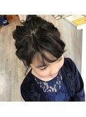 ショートヘアアップスタイル