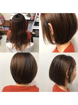 町上津役の美容室 ショートボブ