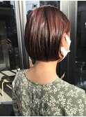 オレンジブラウン ミニボブ ボブ 担当山中