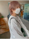 salon sea サロンスタイル ピンクベージュウルフ