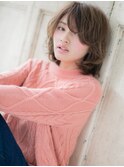 小顔フェザーバングくせ毛風ボブレイヤー20代30代40代c我孫子