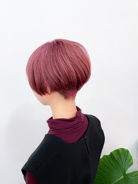 ルヴェルヘアー(Revel hair) 刈り上げショート×シアーピンク☆