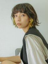 フラミューム 藤枝(flammeum)&nbsp;イヤリングカラー×波打ちボブ