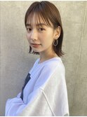 30代　40代　結べるボブ　ミディアムボブ　前髪あり　小顔　青山