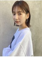 30代　40代　結べるボブ　ミディアムボブ　前髪あり　小顔　青山
