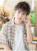 オリーブグレージュ韓国風ツーブロックパーマa志木10代20代30代