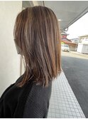 肩下ボブ×コントラストハイライト×オイル