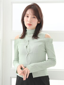 アフロート ディル(AFLOAT D'L) 大人かわいい 2wayバング  グレージュ くびれヘア レイヤー