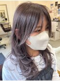 大人ハイライトグレージュバイオレット