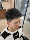 スパイキーショート×ツイストパーマ