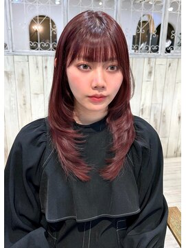 レイラバイアフロート 吉祥寺(Lila by afloat) 韓国ヘア/レイヤーカット/暖色カラー/ワインレッド/ボルドー