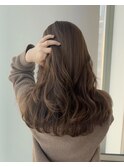 ブリーチなしベージュカラー/透明感カラー/レイヤーカット