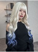ハイライトカラーミルクティーベージュレイヤーカット