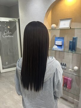 カラークチュール(Color Couture) 縮毛矯正/オリーブカラー/ストレート