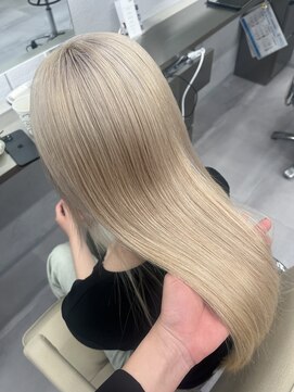 ロテ 名古屋 名駅店(Lote.) ホワイトグレージュ/デジタルパーマ/チェリーブラウン