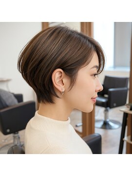 ハロヘアー(halo hair) 【定番】耳掛けショートスタイル