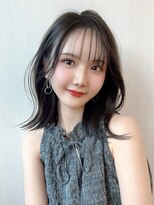 アフロート エル 大阪(AFLOAT L)&nbsp;暗髪で出せるこなれ感！フェイスレイヤー×ナチュラルミディアム