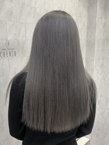 シェリール(CHERiR)&nbsp;ブリーチハイトーン×ブルーグレージュ髪質改善艶髪冬カラー